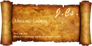 Jászay Csaba névjegykártya